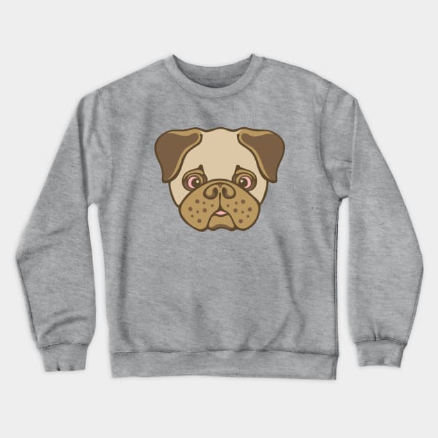 I LOVE PUGS  Cute Pug Pet Dog Lover - UnBlink Studio by Jackie Tahara Crewneck Sweatshirt by UnBlink Studio by Jackie Tahara